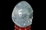 Crystal Filled Celestine (Celestite) Egg Geode - Madagascar #140273-2